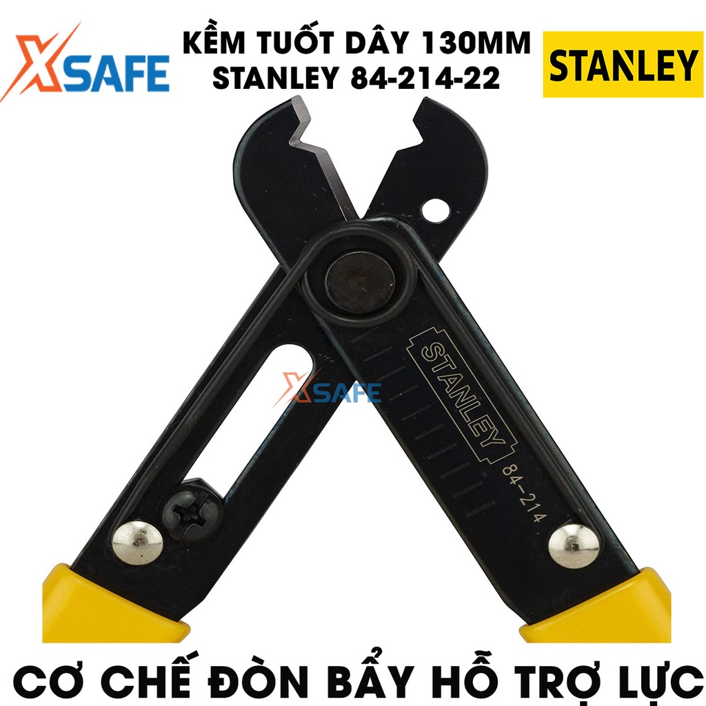 Kềm tuốt dây STANLEY 84-214-22 130mm Kìm tuốt dây Stanley thép cao cấp, chóng gỉ, chống ăn mòn, tay cầm bọc nhựa êm
