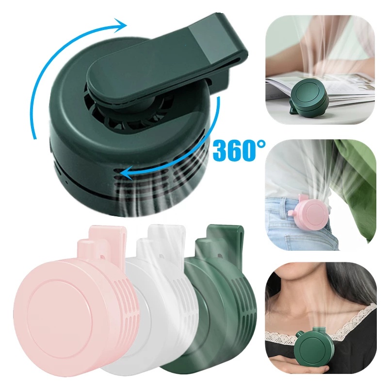 Quạt Mini Sạc USB Xoay 360 Độ Tiện Dụng° Quạt Làm Mát Mini Dạng Kẹp Có Thể Điều Chỉnh Hướng Gió