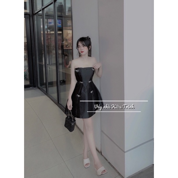 Váy cúp ngực nơ sang chảnh