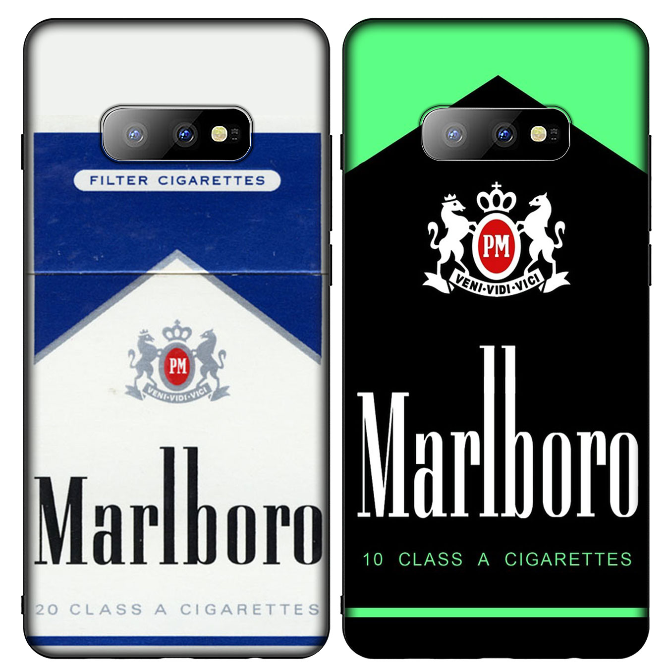 Ốp điện thoại silicon in hình logo marlboro cho Samsung Galaxy A9 A8 A7 A6 Plus J8 2018 + A21S A70 M20 A6+ A8+ 6Plus