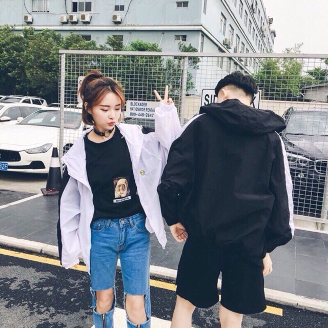 Áo khoác dù mặt cười nhí