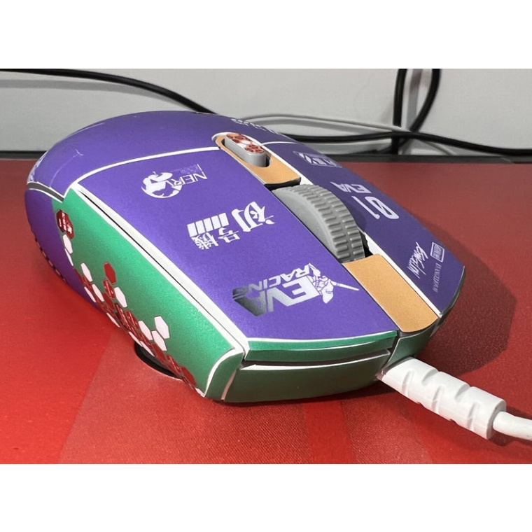 For Logitech G102 G304 G302 Mouse Sticker Anti-scratch Gundam Anime EVA Scrub Protective Anti-Slip Film