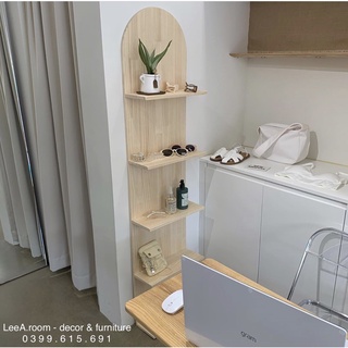 Kệ gỗ vòm decor 5 tầng - gỗ tần bì cao cấp