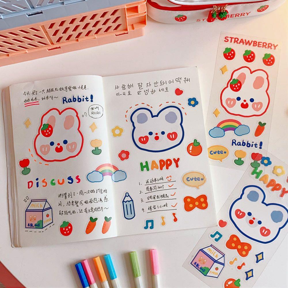 Sticker Dán Trang Trí Điện Thoại / Sổ Tay Hình Gấu Dễ Thương