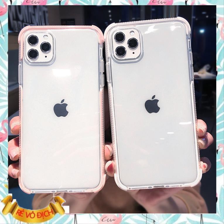 Ốp lưng iphone viền chống sốc 4 góc 6/6plus/6s/6s plus/7/7plus/8/8plus/x/xs/xs max/11/11 promax/12/12 pro max-Awifi K6-3