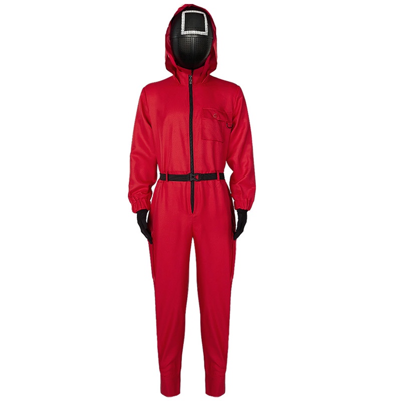Bộ trang phục hóa trang nhân vật trong phim Squid Game có dây đai thắt lưng dành cho nam nữ dịp lễ Halloween | BigBuy360 - bigbuy360.vn