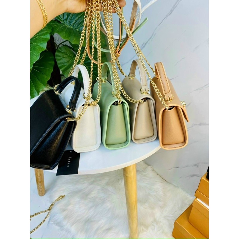 Túi Xách PE RO khóa tròn kèm dây đeo chéo❣️freeship❣️
