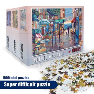 Bộ đồ chơi xếp hình 1000 mảnh ghép họa tiết phong cảnh đường phố lãng mạn cho người lớn/ trẻ em