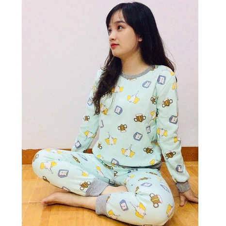Bộ nỉ nữ thu đông dài tay dáng thể thao cao cấp, ấm áp trẻ trung Maryhome | BigBuy360 - bigbuy360.vn