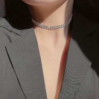 Vòng Cổ Choker Đính Đá Kim Cương Phong Cách Hàn Quốc Thời Trang