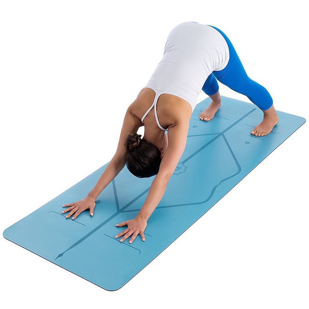 [TẶNG TÚI +DÂY] Thảm tập Yoga 2 Lớp TPE 6mm 8mm Từ 89k Có Định Tuyến Tập Gym Thiền Pilates Chống Trượt Cao Su Cao Cấp