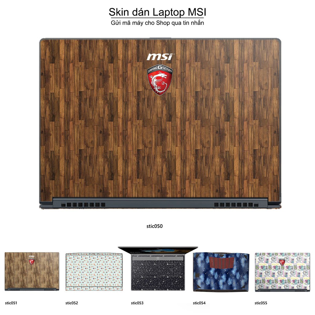 Skin dán Laptop MSI in hình Hoa văn sticker _nhiều mẫu 9 (inbox mã máy cho Shop)