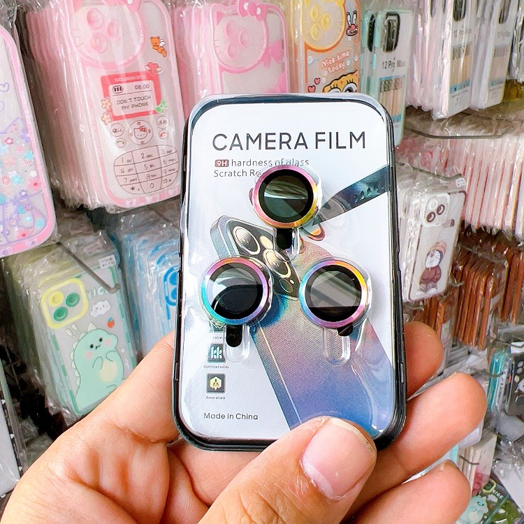 Kính cường lực mắt camera iphone titan đa màu sắc,không bám dầu,bụi bẫn 11 PRO MAX 12 PRO MAX 13 PRO MAX 14 PRO MAX