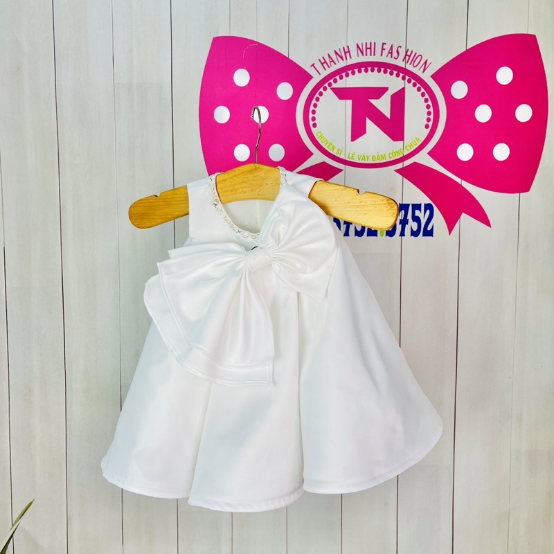 Váy bé gái Taffa Lụa Trắng sang chảnh - Váy Công Chúa TN2330014