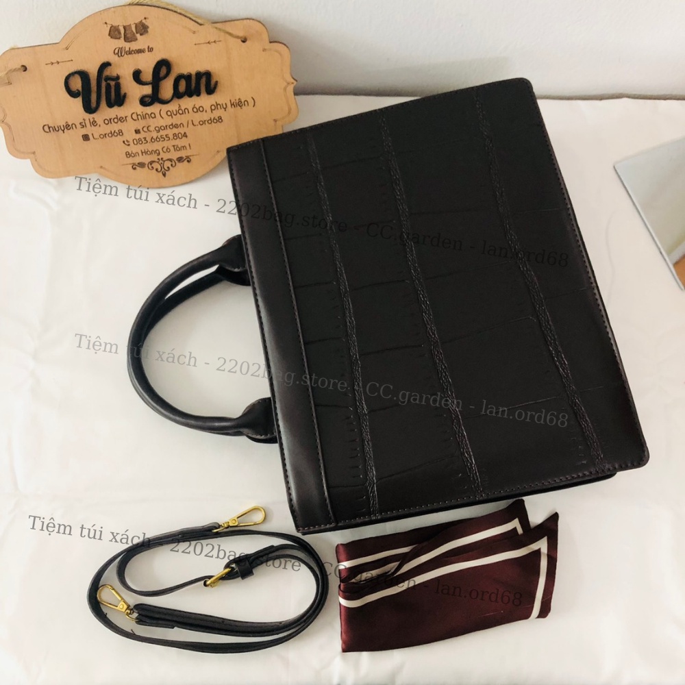 Túi tote da dáng vuông quai xách to đựng vừa A4 túi xách hot nhất năm 2022