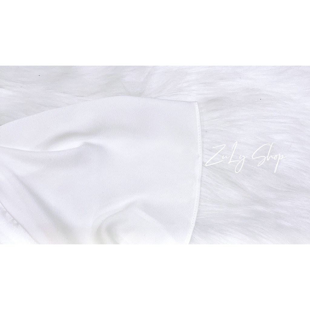 Váy lụa trắng dáng xòe sang chảnh Zulyshop | BigBuy360 - bigbuy360.vn