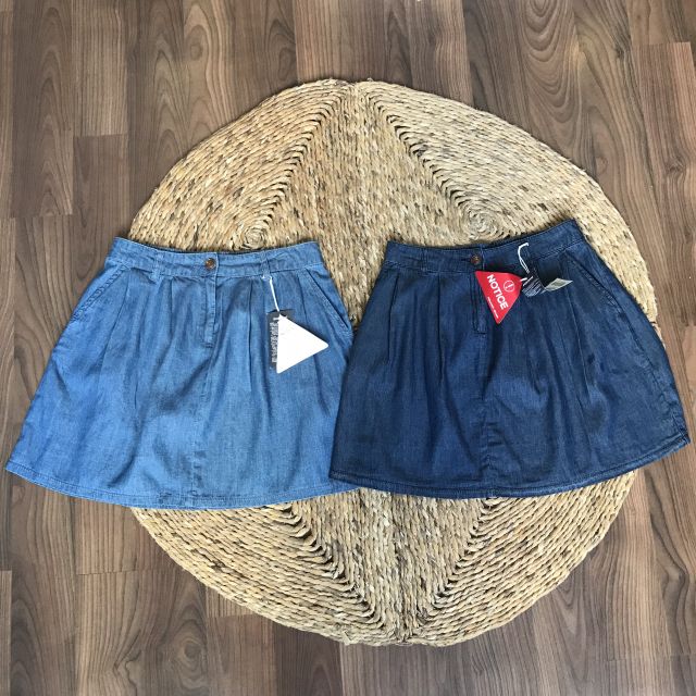 Chân váy denim polham