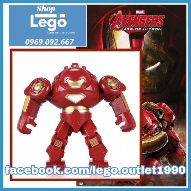 Xếp hình Hulk Buster Iron Man Avengers Age of ultron Bigfigures Lego Minifigures Decool 0181