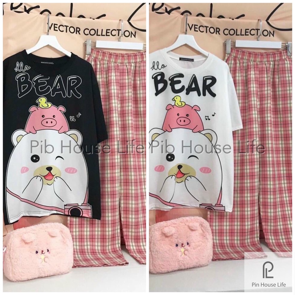 Áo Thun Tay Lỡ Cotton - Quần Dài Kaki Không Nhăn Ảnh Thật Tại Shop Pib House Life Với Size 38 đến 68kg