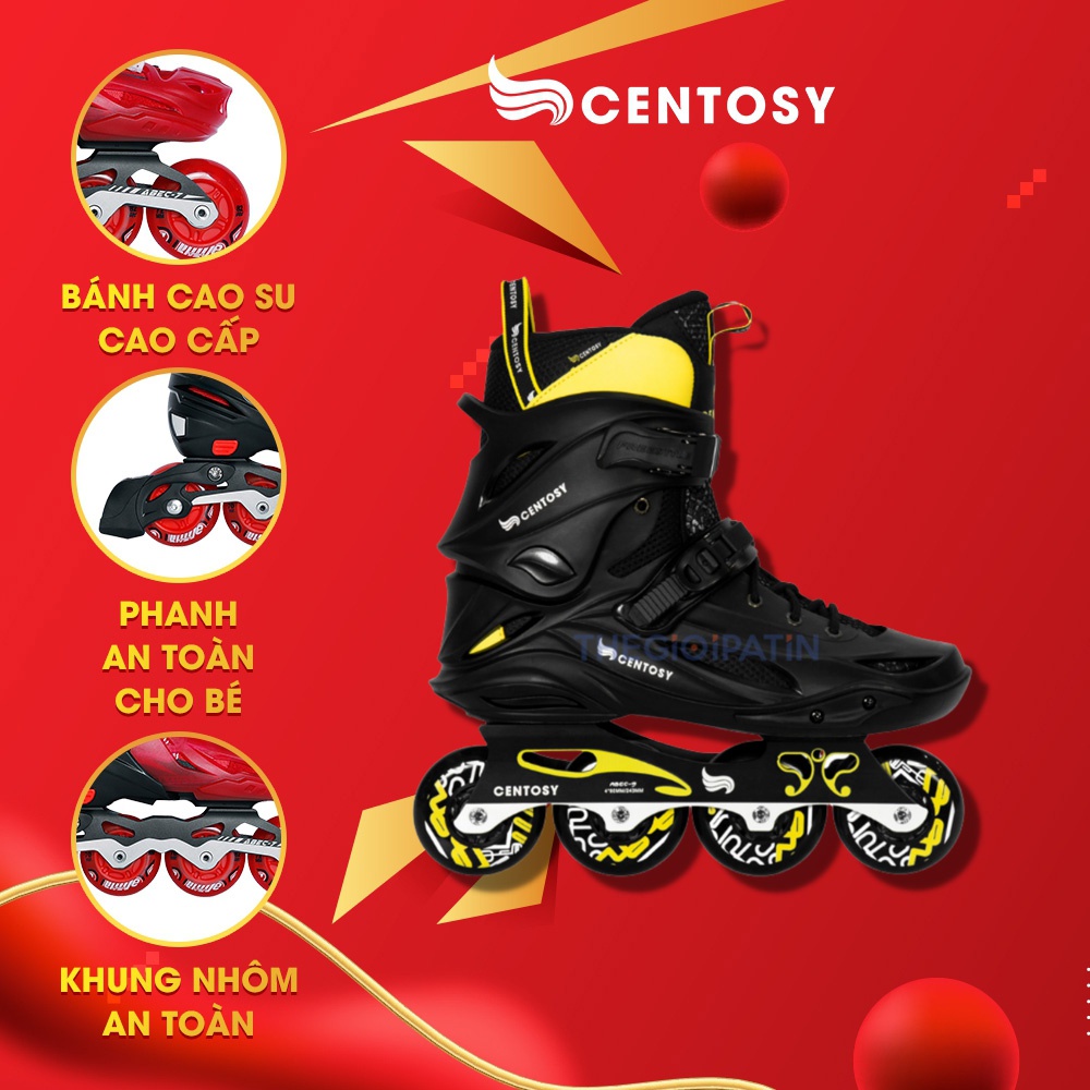 Giày Patin Người Lớn Cao Cấp - Patin Centosy Freestyle Pro - Form Chắc Chắn, Khóa An Toàn