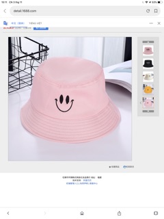NÓN BUCKET - miệng cười