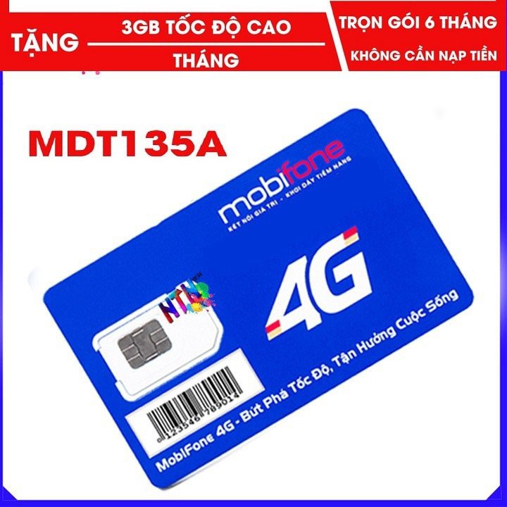 SIM 3g 4g data mobi 4g/tháng bao xài 1 năm không tốn phí gia hạn
