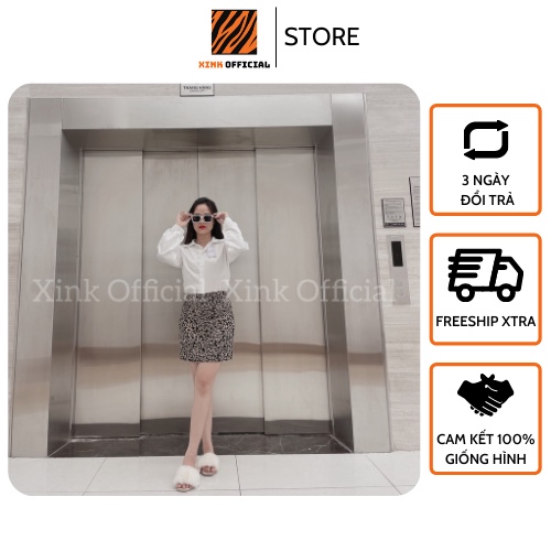 Set đồ nữ áo sơ mi mix chân váy dabeo đẹp cá tính đi chơi đi làm, bộ đồ nữ công sở - Thời trang nữ XINK OFFICIAL
