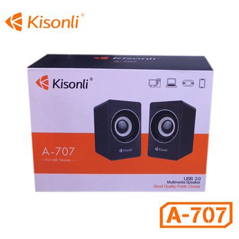 Loa Vi tính mini Kisonli A707 nguồn USB 5V - âm thanh cực chuẩn, Loa nghe nhạc máy tính, laptop, điện thoại