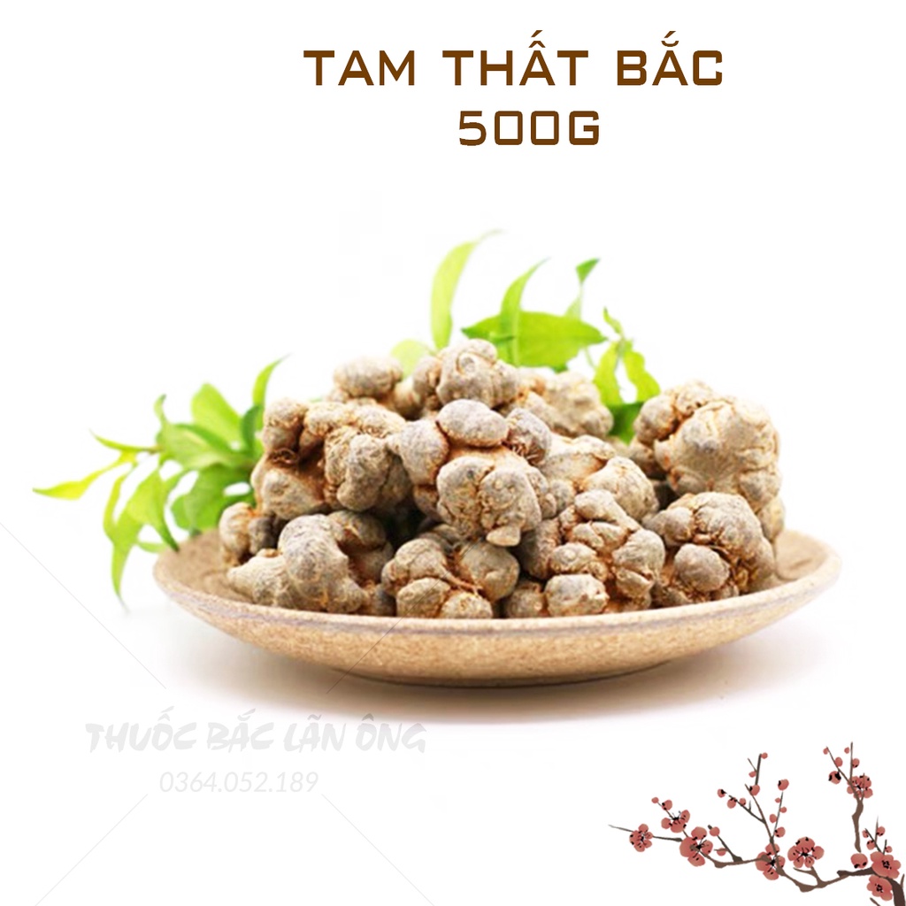 Củ tam thất bắc 500g (Loại to 5 củ/lạng, bồi bổ sức khỏe, tăng cường trí nhớ)