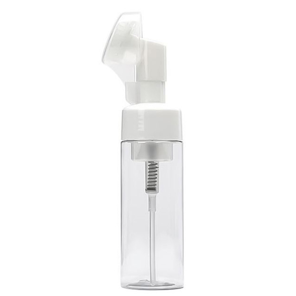 [Hàng mới về] Chai rỗng dạng nhấn 120ml/150ml đựng kem mousse rửa mặt tạo bọt kèm đầu bàn chải silicon