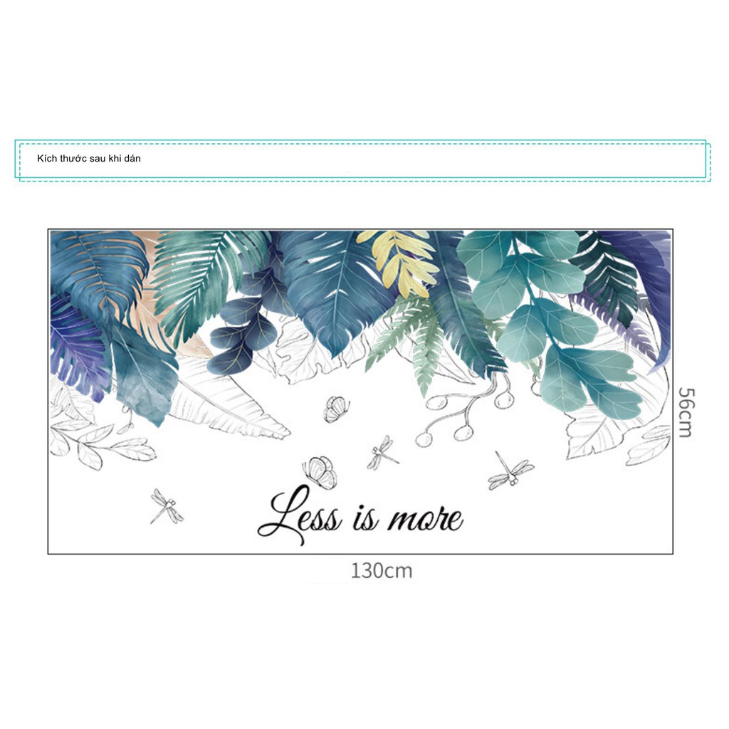 Decal dán tường Bụi cây Bạc Hà leo tường Less