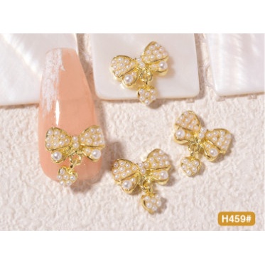 charm nơ trang trí nail mã mới