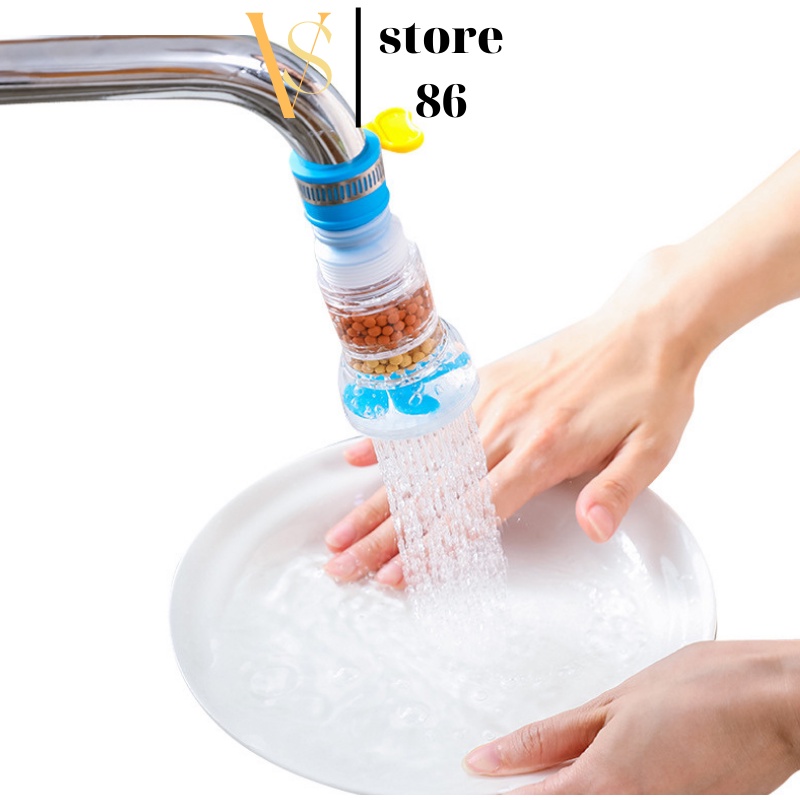 Đầu Vòi Nước Tăng Áp Dây Nối Đầu Vòi Nước Tăng Áp Có Nút Điều Chỉnh Xoay 360 Cực HOT