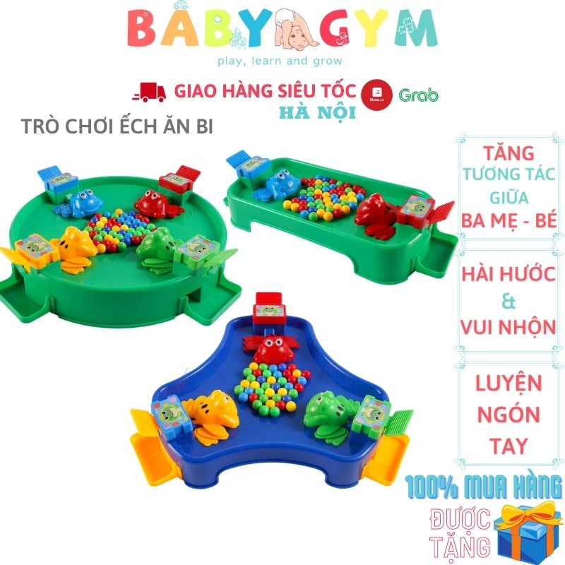 Đồ chơi Ếch ăn bi, hạt, đậu, kẹo vui nhộn có sẵn bi, cả nhà cùng chơi