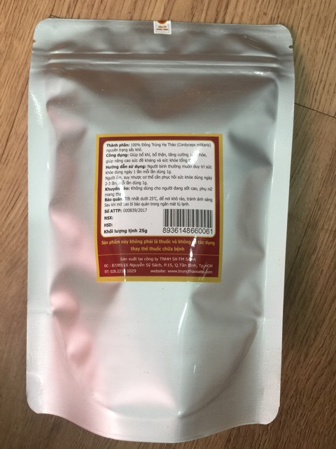 Đông trùng hạ thảo (loại túi zip 25g)