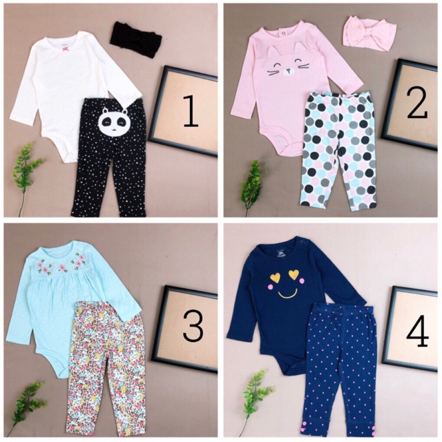 Set body và quần legging bé gái