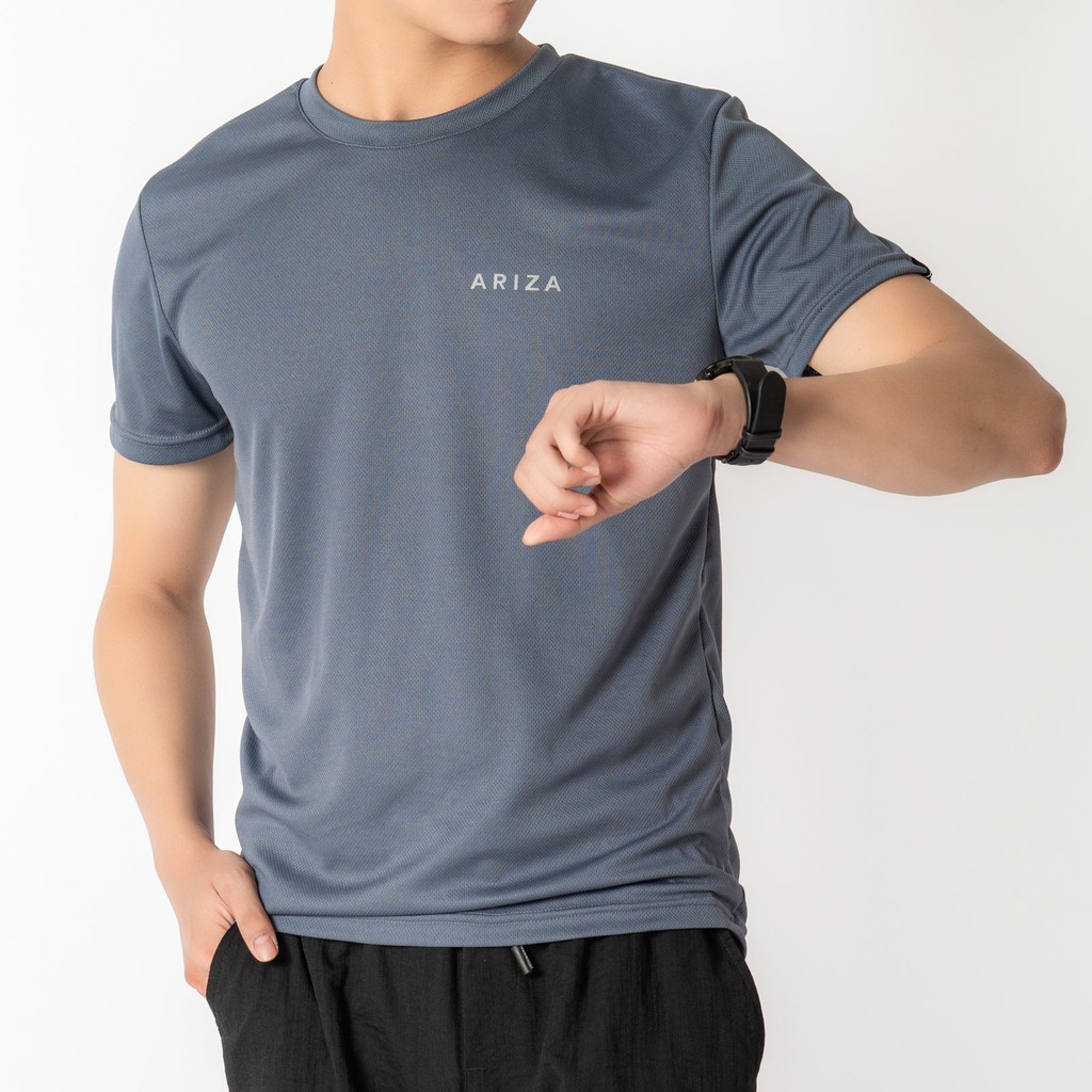 Áo Thun Nam Ariza Vải Thun Thể Thao Thoáng Khí