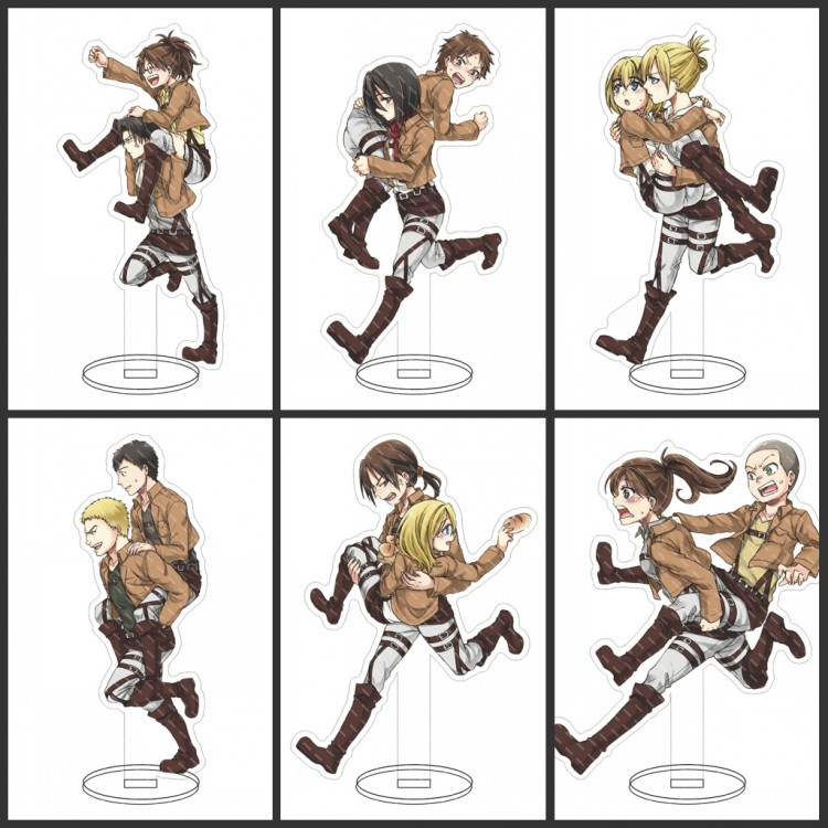 Mô Hình Nhân Vật Mikasa Eren Armin Levi Trong Phim ATTACK ON TITAN 15CM Bằng Acrylic