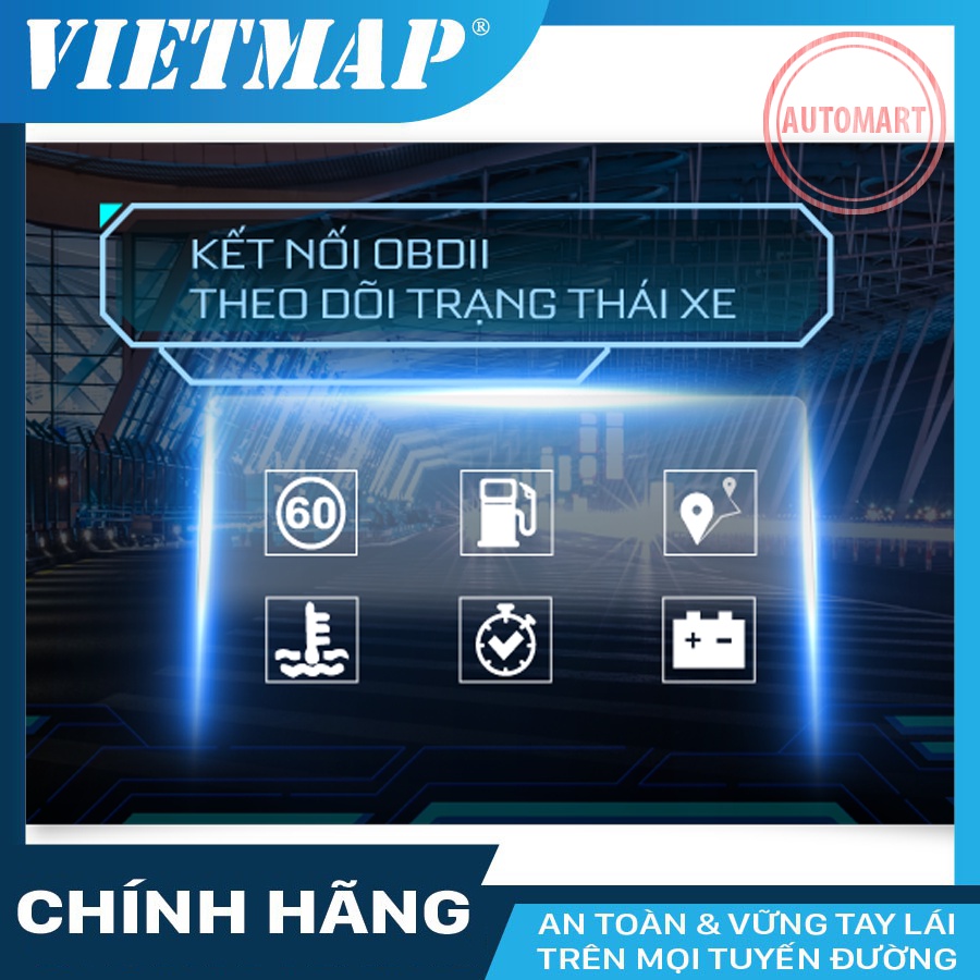 Màn hình hiển thị thông minh HUD H1N, cảnh báo giao thông, dẫn đường.