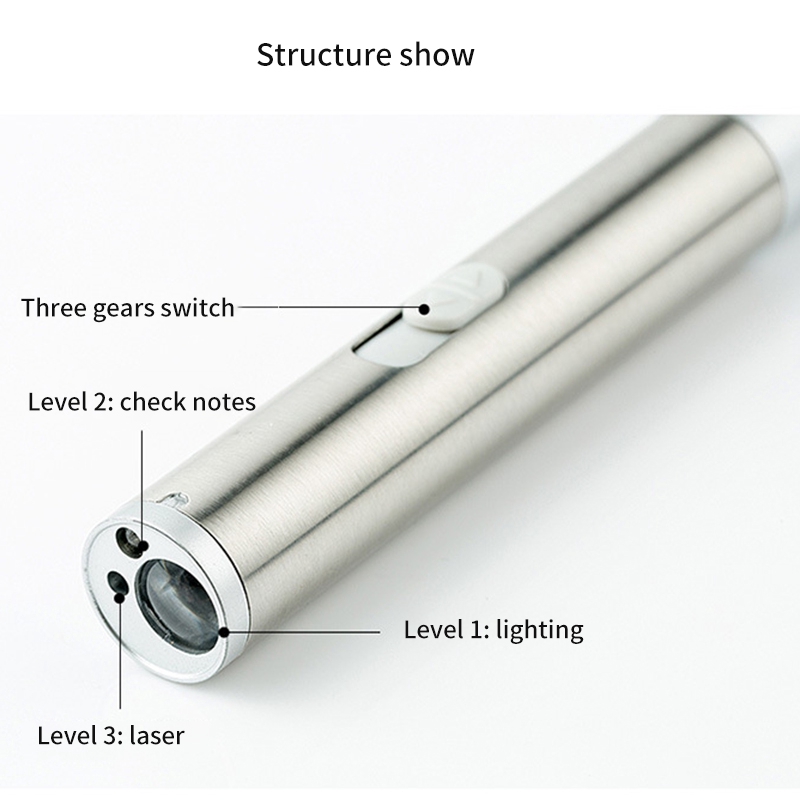 Đèn Pin Laser Đỏ Mini 3 Trong 1 Dùng Huấn Luyện Thú Cưng