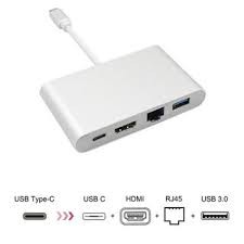 cáp chuyển đổi USB Type C sang HDMI, Hub USB và cổng Lan - typec to lan