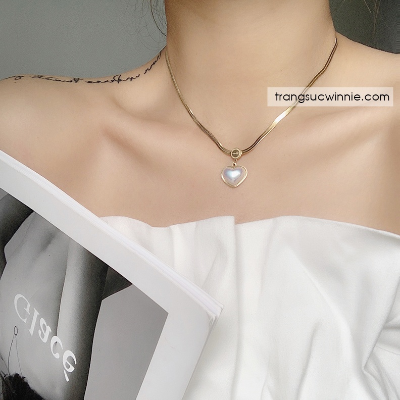 Dây chuyền nữ titan choker ngtrai