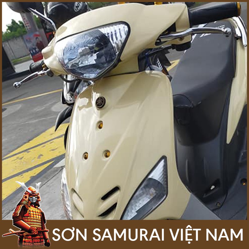 Màu Trắng Kem Sơn Samurai - Combo Sơn Xịt Samurai Màu Trắng H199