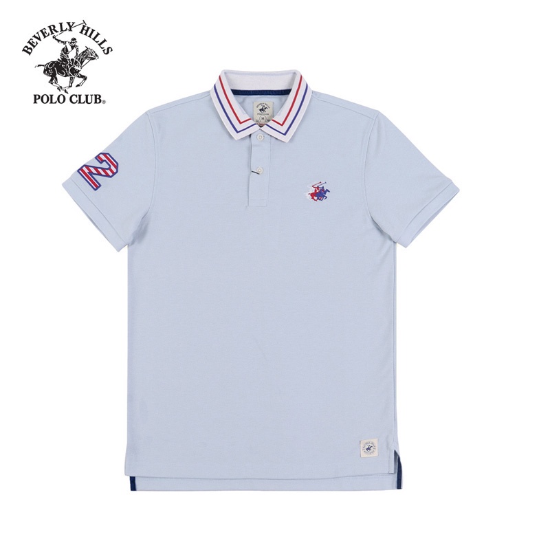 Beverly Hills Polo Club - Áo polo Ngắn tay Nam Slimfit Xanh nhạt LB- BHPC PMSSS20TL121