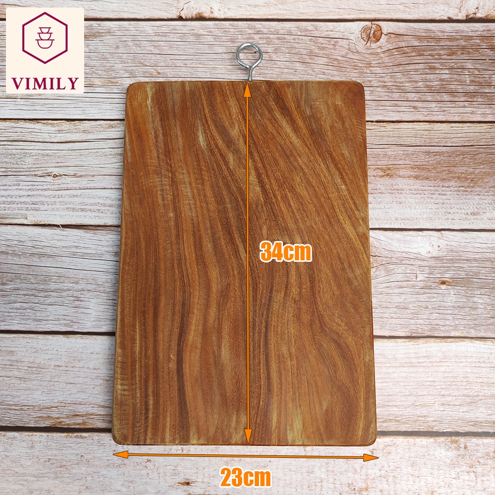 Thớt Nghiến Hình Chữ Nhật Kích Thước 23x33x2,3 Cm - Dùng Để Thái