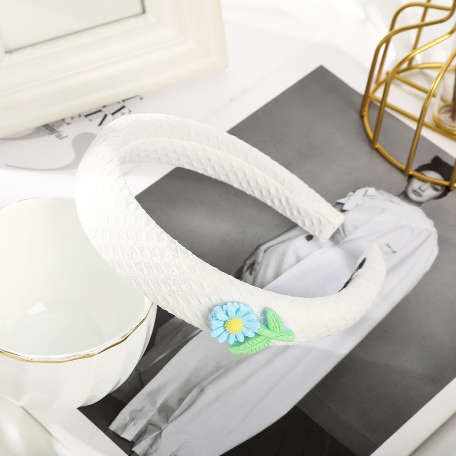 Băng Đô Cài Tóc Bằng Xốp Kẻ Sọc Caro Màu Kẹo Ngọt In Hoa Dễ Thương Phong Cách Hàn Quốc Cho Nữ