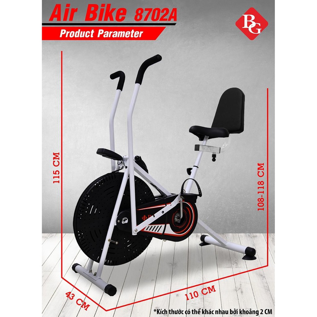 CHAIR19 AB - Xe đạp tập thể dục Air bike Mẫu mới có tựa lưng 2022