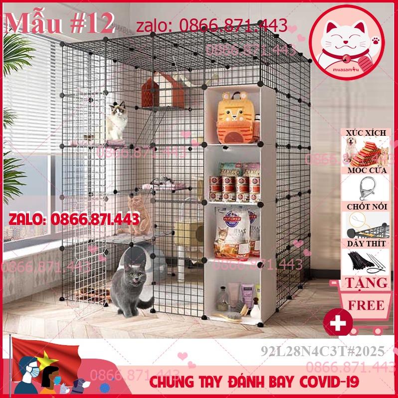 ⚡𝐅𝐑𝐄𝐄𝐒𝐇𝐈𝐏⚡ Chuồng mèo 4 tầng lưới sắt sơn tĩnh điện giá rẻ đẹp lắp ghép đa năng đơn giản có mái nuôi 2-3-5 thú c
