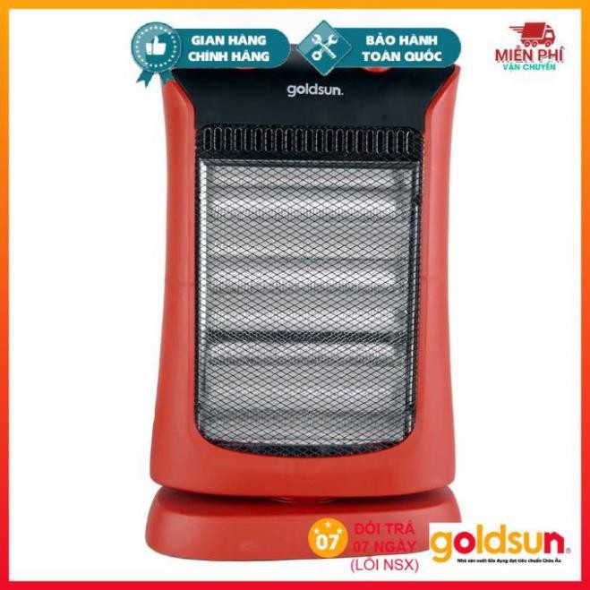 Đèn Sưởi 3 Bóng Halogen GOLDSUN GHLH-2002, Máy Sưởi Halogen GOLDSUN Tốc Độ Làm Ấm Nhanh Tỏa Nhiệt Đều