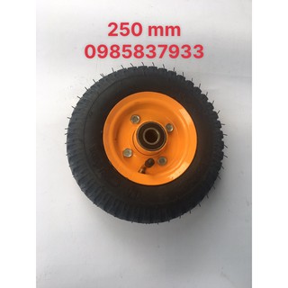 Bánh xe dùng hơi 250mm cao su tại Máy cầm tay NTT bảo hành dài hạn lắp vào xe đẩy di chuyển nhẹ nhàng êm ái độ bền cao